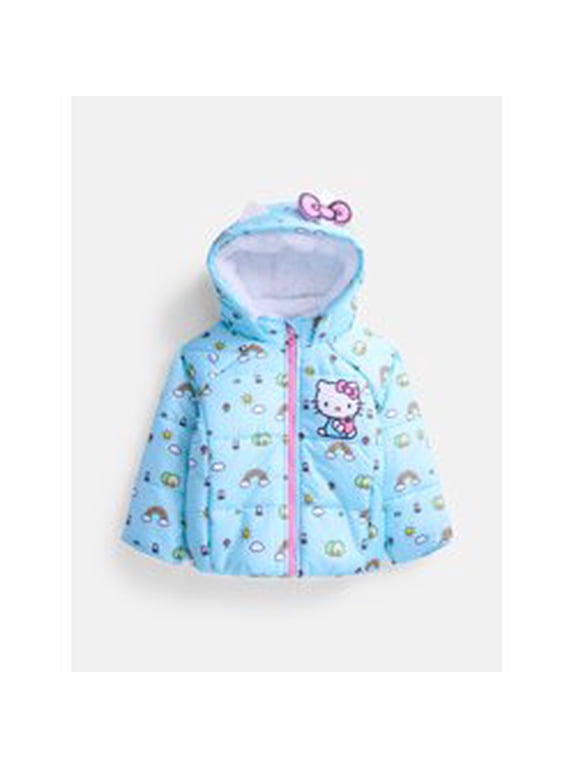 Licensed Character Toddler Girls Hooded Puffer Jacket, Sizes 12M-5T