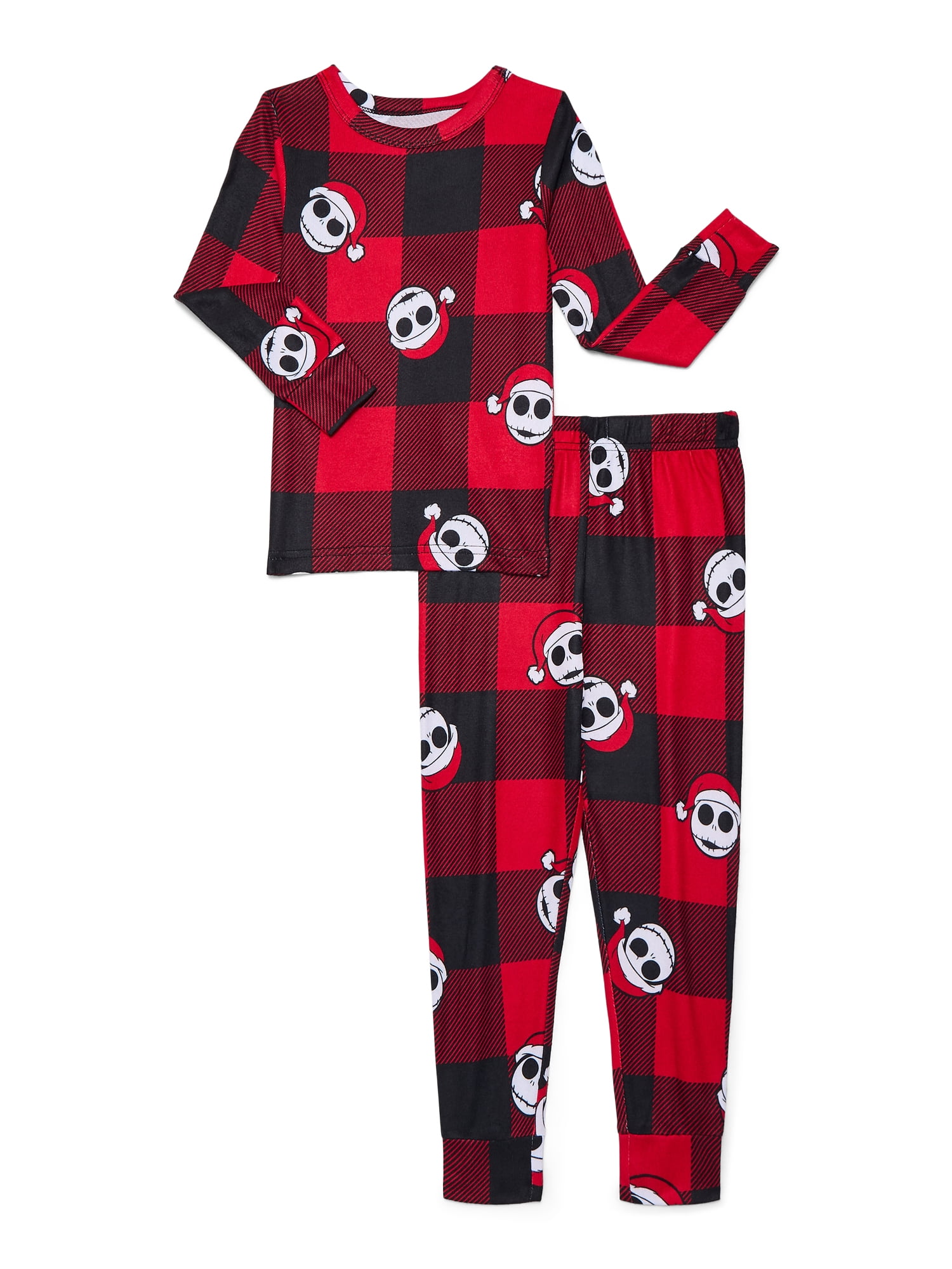 The Nightmare Before Christmas Boys Long Sleeve Top and Pants Sleep Set, 2-Piece, Sizes 4-10