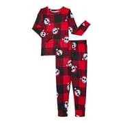 MARVEL Spider-Man Boys Christmas Long Sleeve Top and Pants Sleep Set, 2-Piece, Sizes 4-10