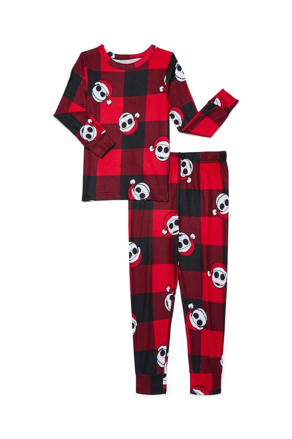 The Nightmare Before Christmas Boys Long Sleeve Top and Pants Sleep Set, 2-Piece, Sizes 4-10