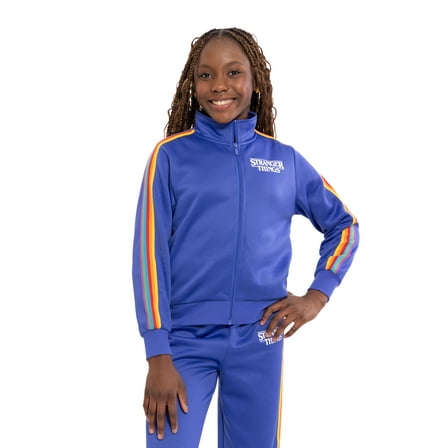 Stranger Things Girls Active Full-Zip Track Jacket, Sizes 4-16
