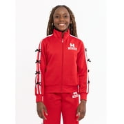 STRANGER THINGS Hello Kitty Girls Graphic Zip Track Jacket with Side Bows, Midweight, Sizes 4-16