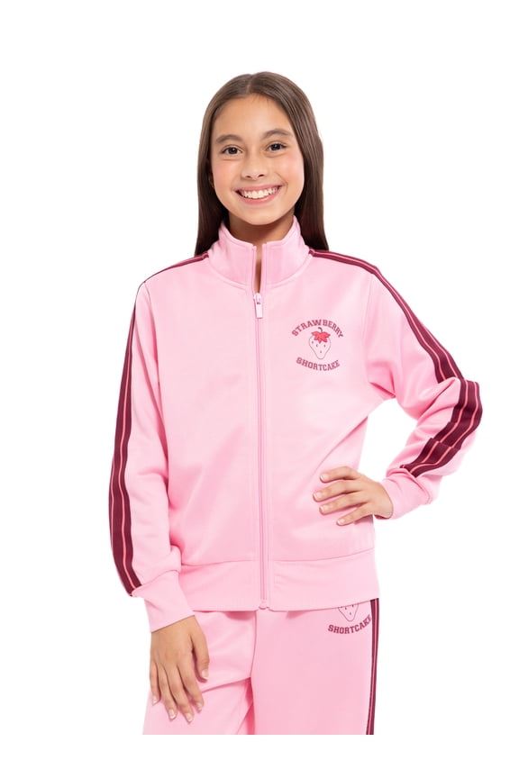 Girls Graphic Zip Track Jacket, Midweight, Sizes 4-16