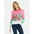 thumbnail image 1 of Strawberry Shortcake Women's Embellished Christmas Sweater, Midweight, Sizes XXS-XXL, 1 of 5