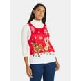 thumbnail image 1 of Rudolph the Red-Nosed Reindeer Women's Embellished Christmas Sweater Vest, Sizes XXS-XXL, 1 of 5