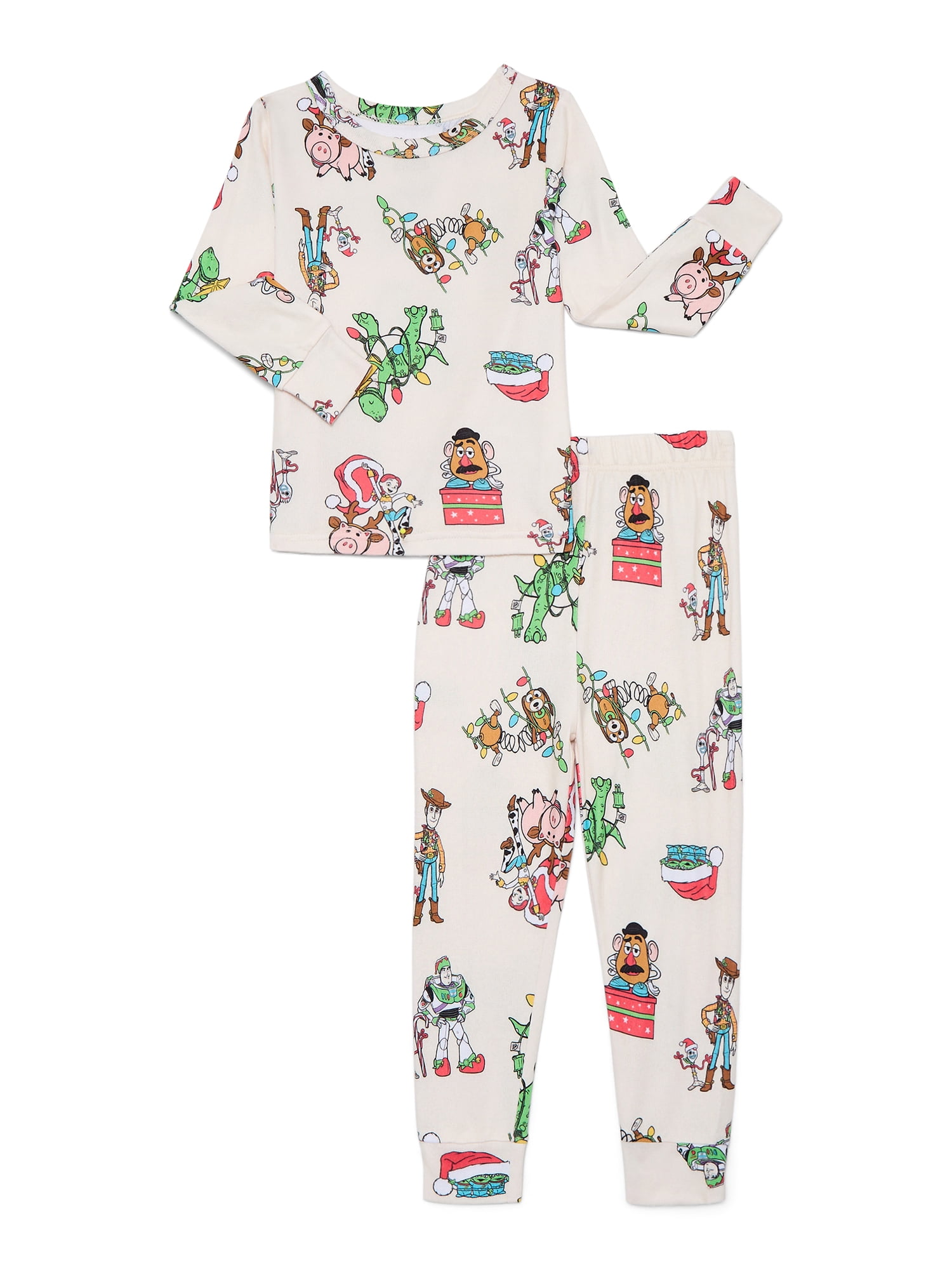 Toy Story Toddlers' Christmas Snug Fit Top and Pants Pajama Set,