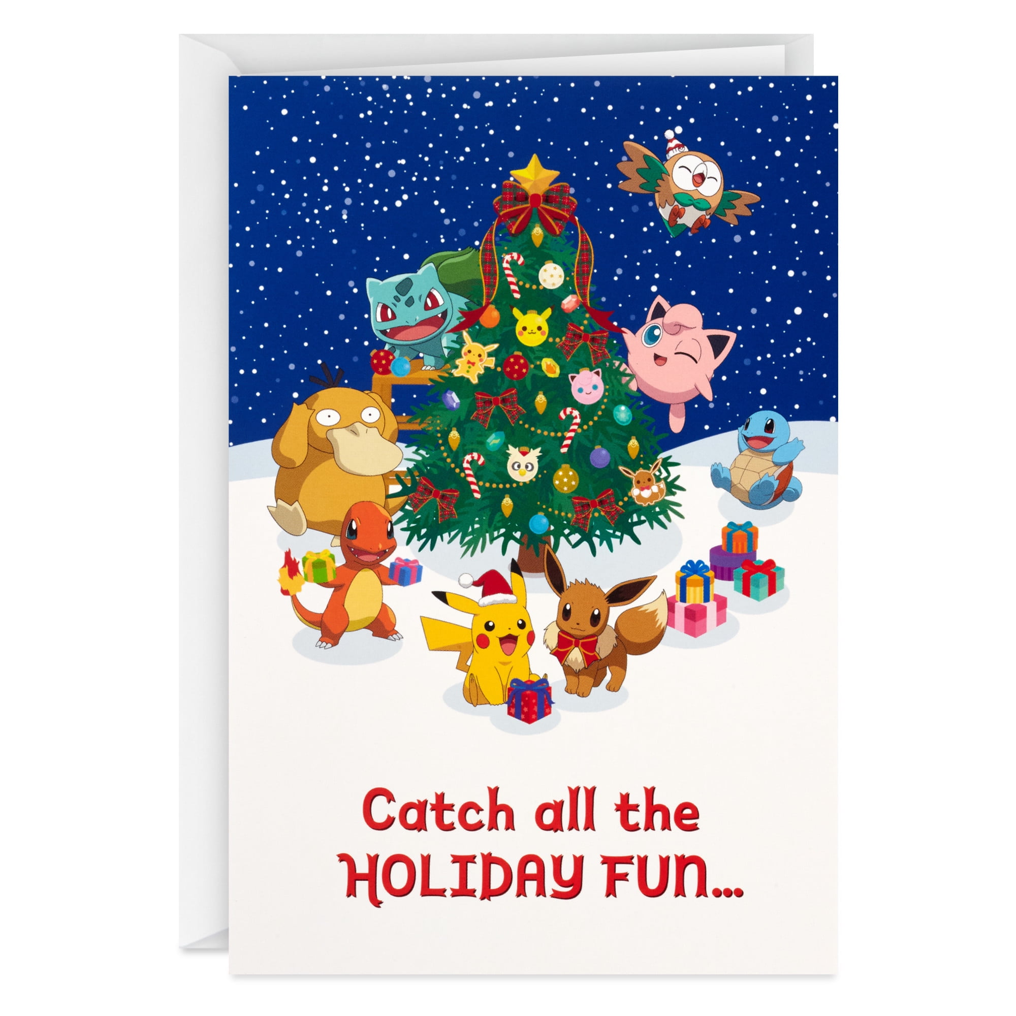 Hallmark Pokmon Christmas Cards (Decorating the Tree), Pack of 18