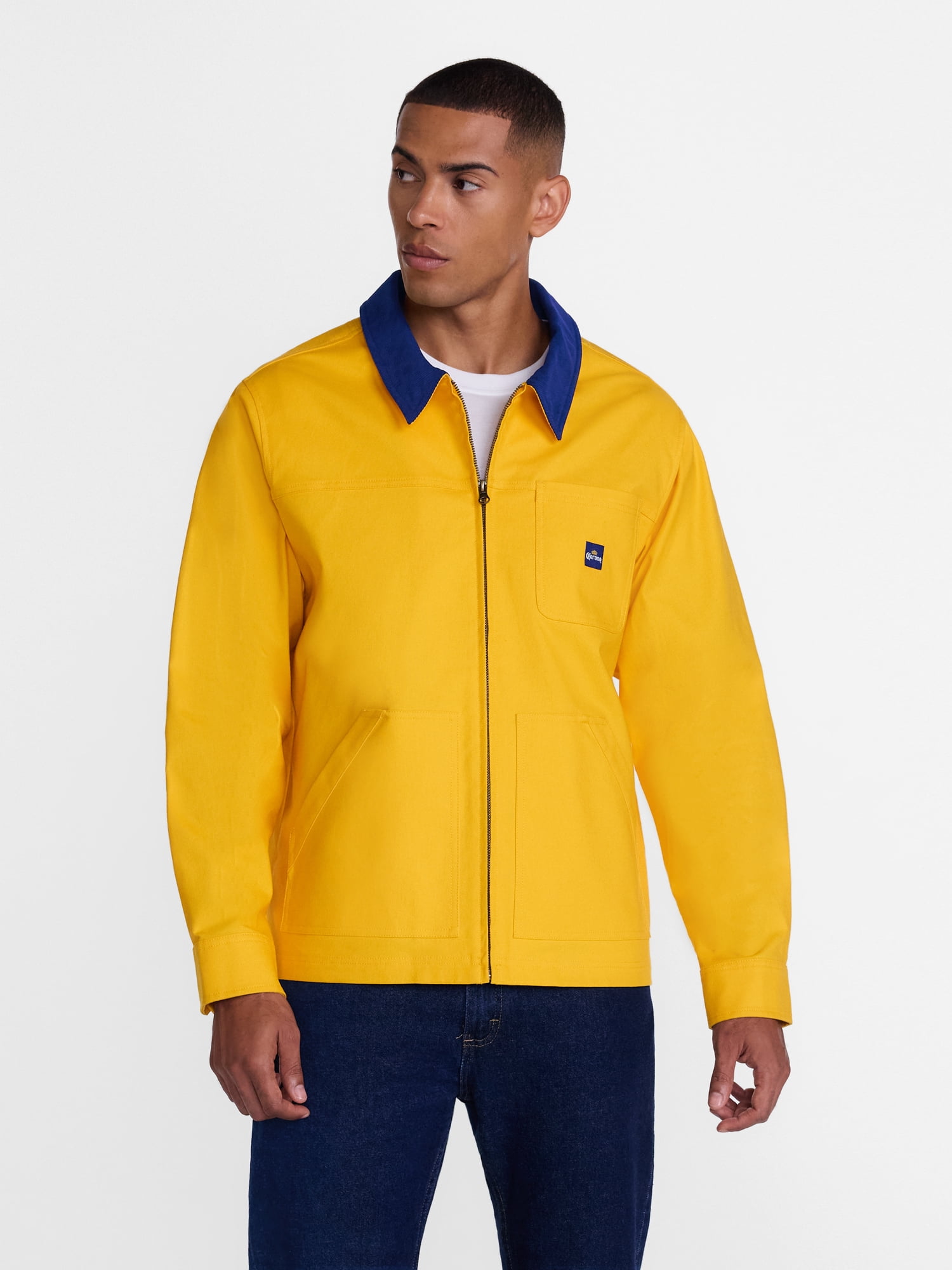 Corona Men's Graphic Canvas Jacket with Long Sleeves, Sizes S-3XL