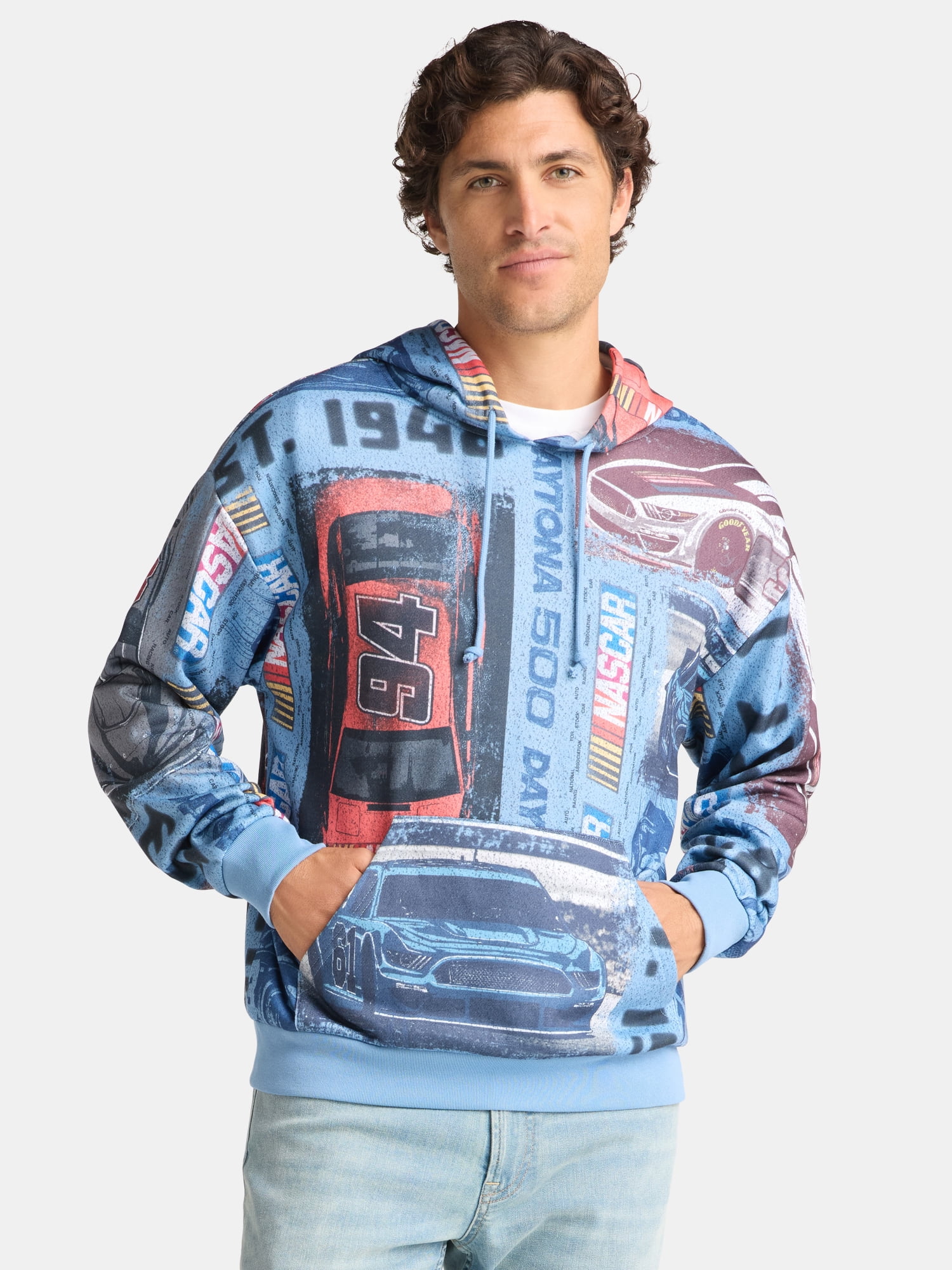 Nascar Men's & Big Men's Graphic Hoodie Sweatshirt, Sizes XS-3XL