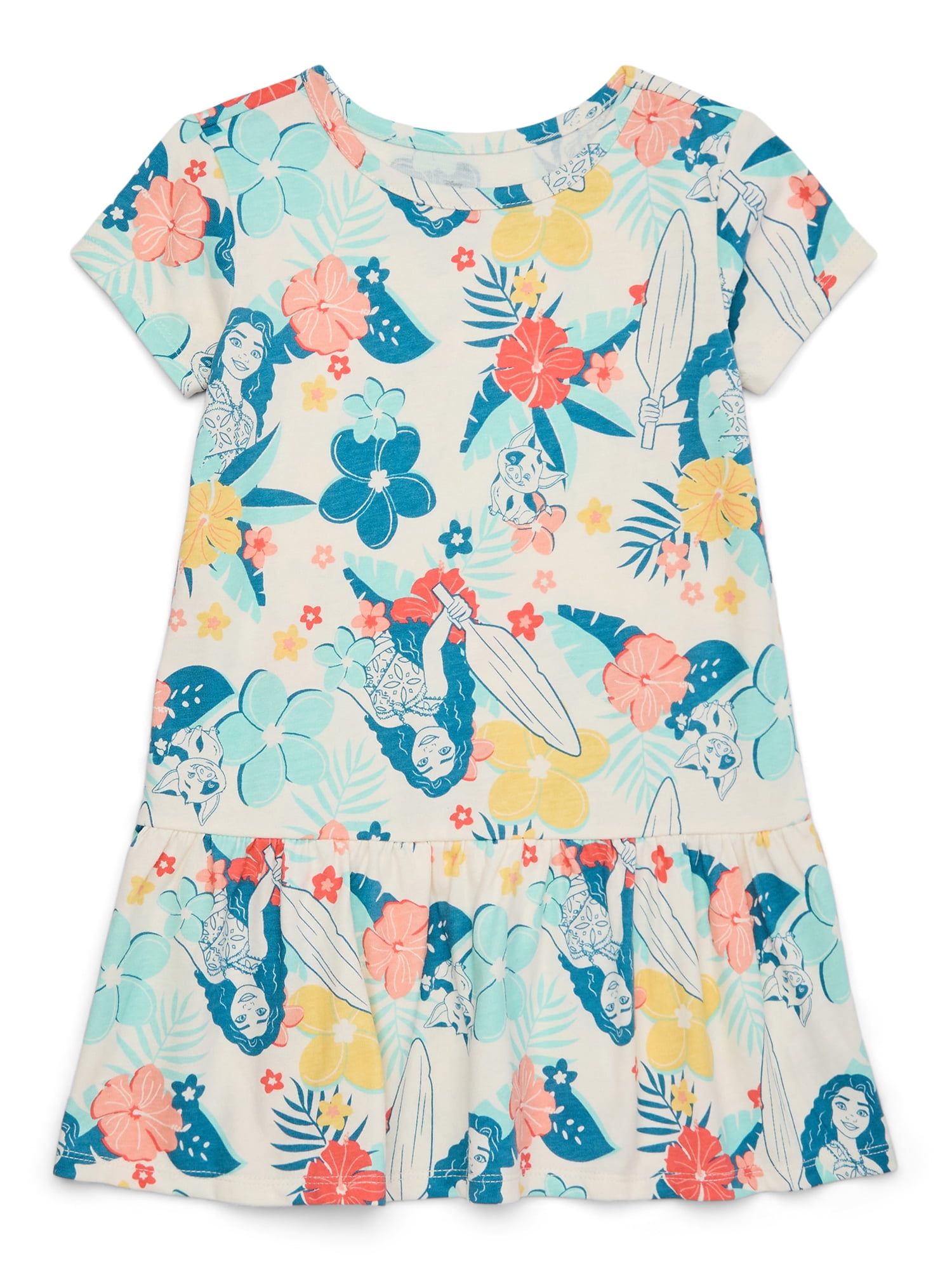 Moana Girls Casual Short Sleeve Dress, Sizes 4-12