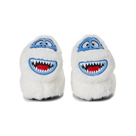 LICENSE Slippers Plush Cozy "Bumble" Slippers, White, Unisex Kids