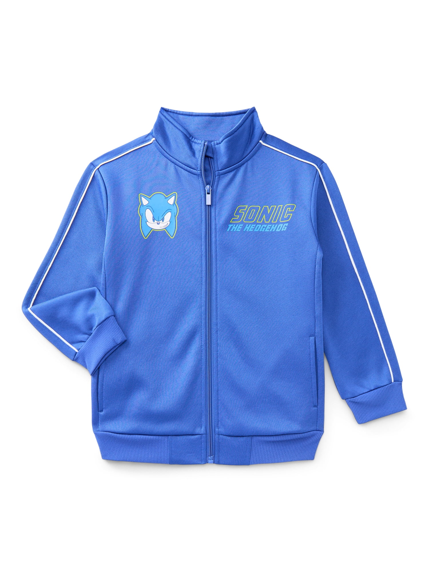 Sonic the Hedgehog Boys Graphic Zip Track Jacket, Midweight, Sizes 4-18
