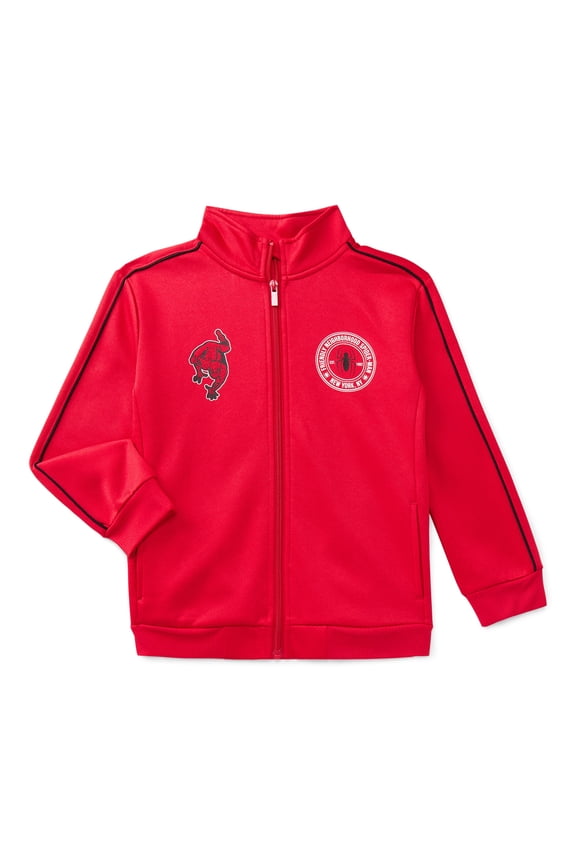 Boys Graphic Zip Track Jacket, Midweight, Sizes 4-18