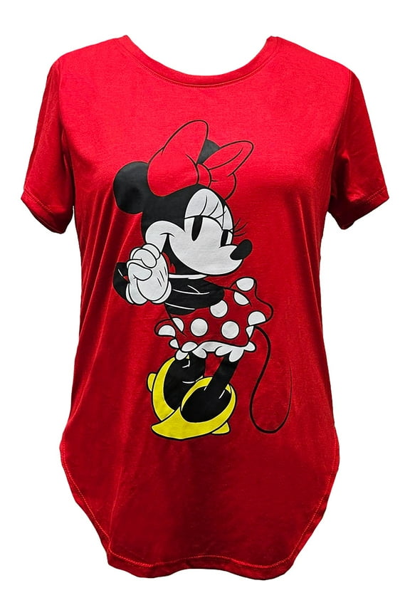 Minnie Red Junior Tunic Top, S-2XL (Women's)