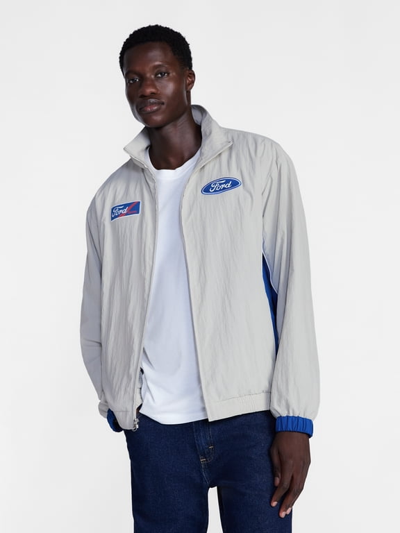 Ford Men's Lightweight Graphic Windbreaker Jacket with Long Sleeves