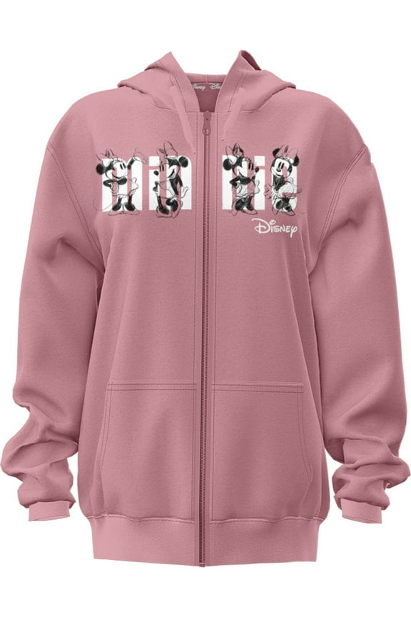 Minnie Mouse Adult Zip Hoodie, S-2XL (Women's)