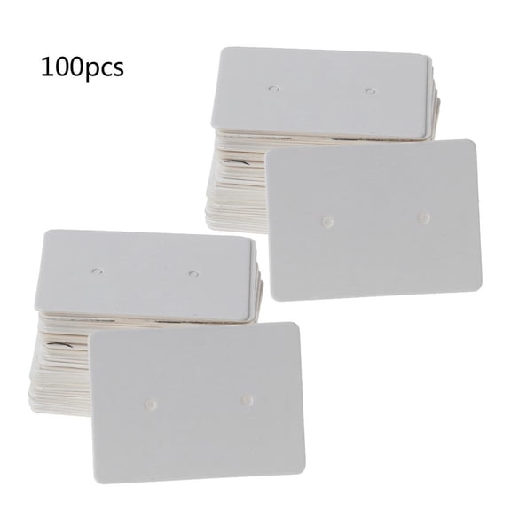 LICEWO 100 Pcs/set Rectangle Earrings Gift Tags Kraft Paper Gift Tags Labels for DIY Crafts Wedding Christmas Valentine' Gift