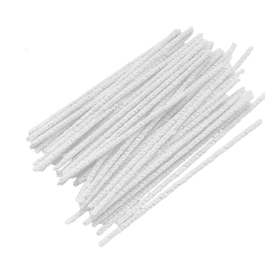 LICEWO 100Pieces Pipe Cleaning Rods Cotton Swabs Metal Texture for Flute Pipes