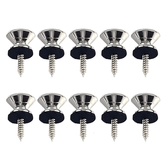LICEWO 10Pcs Guitar Strap Buttons End Pins Locks Electric Bass Guitar Straplocks Security Straplocks Easy installation