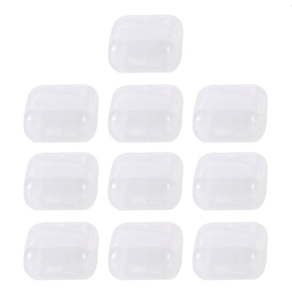 LICEWO 10Pcs Mini Clear Square Box Empty Case with Lid for Earplugs Pills Jewelry