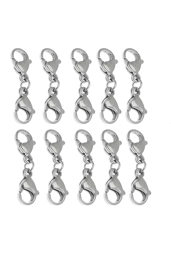 O 10x Lobster Clasps Jewelry Chain Extender Closures Bracelet Making Supplies