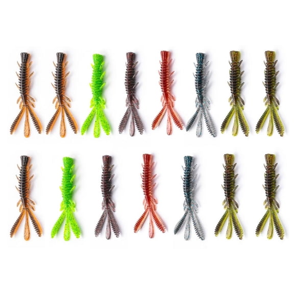 LICEWO 15PCS Soft Fishing Crawfish Lure Lobsters Baits Crayfishs Lure for Outdoor Fishing