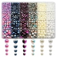thumbnail image 1 of LICEWO 1890Pieces 4/6/8/10mm Changing Color Beads Earring Knitting Decors Pearl Bead, 1 of 8