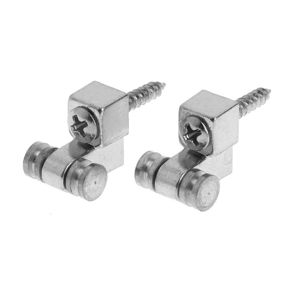 LICEWO 2Pcs Black Metal String Retainer Trees Roller Guitar Bass Accessories Parts