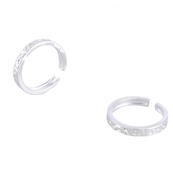 LICEWO 2Pcs Pattern Rings Versatile Sun Moon Rings Set Stackable Adornment