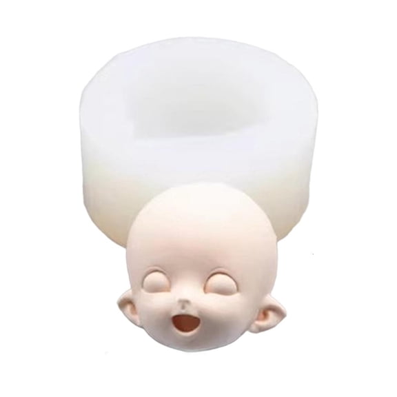LICEWO 3D Doll Face Silicone Mold Human Baby Face Soft Clay Mold Cake Decorating Tools