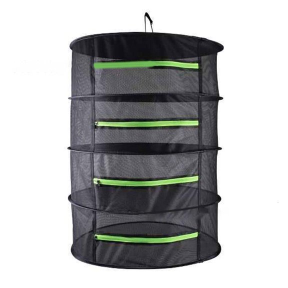 LICEWO 4 Layers Herbs Drying Rack Zipper Closure Dry Mesh for Buds Beans Plant Flower