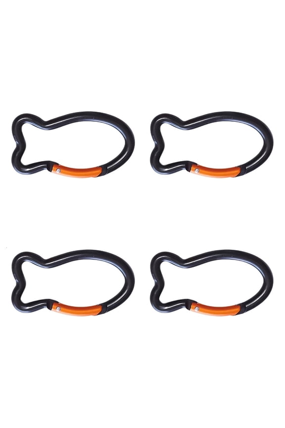 O 4Pcs Fish Shape Spring Snap Clip Metal Keychains Buckles Backpacks Carabiner Dog Chain Buckles Connectors AntiRust