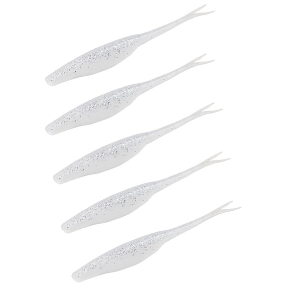 LICEWO 5Pcs Soft Floating Baits Split Tail Lures Soft Artificial Baits Fishing Lures