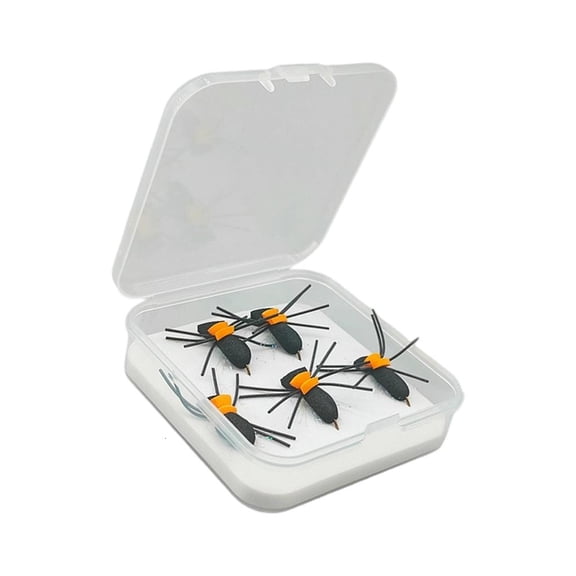 LICEWO 5pcs Realistic Imitation Artificial Fly Baits with Enhancing Attraction During Fishing Foam Spiders Dry Fly