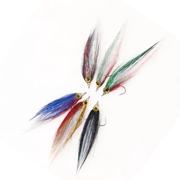 LICEWO 6pcs Artificial Fishing Fly Realistic Baits Fish Lures Ice Dub Minnow Fly