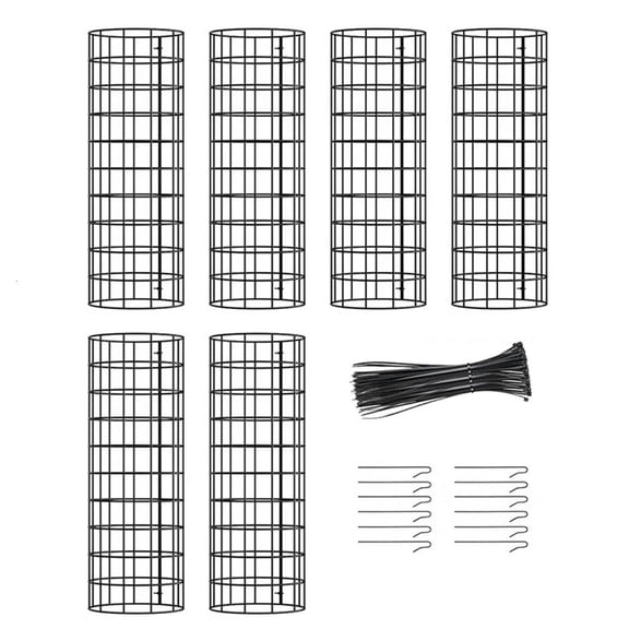 LICEWO 6pcs Tree Trunk Protectors with Metal Stakes for Preventing Tree Trunk from Deer