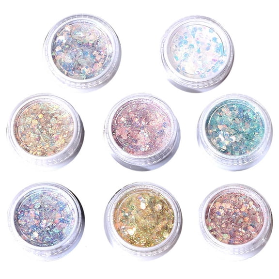 LICEWO 8 Colors Bottled Epoxy Filled Sequins Resin Flash Craft Flash Suitable for Resin/Flat Bottom Cup/Slime Craft Sequins