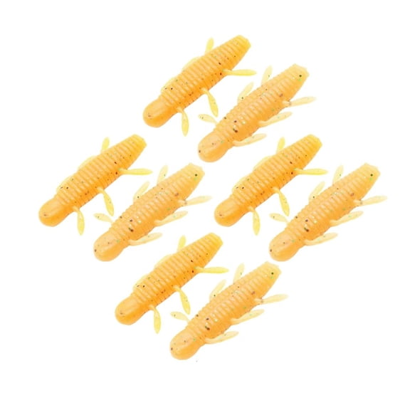 LICEWO 8Pcs Elastic Artificial Baits for Trout Fishing Sinking Worm Soft Baits