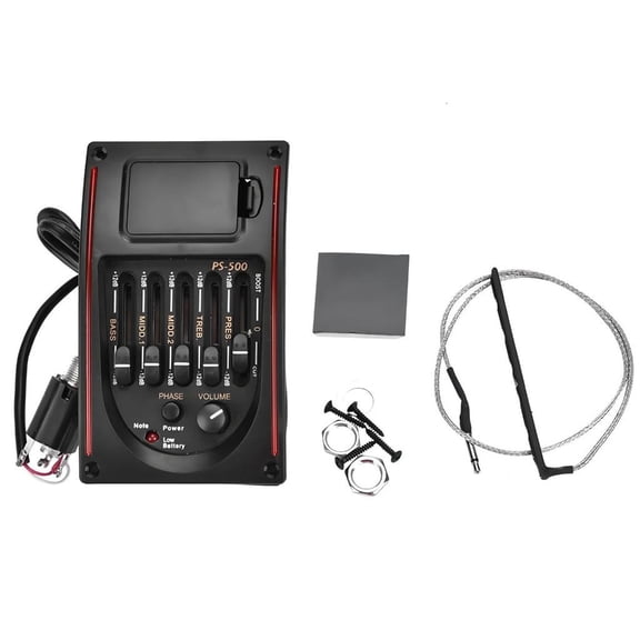 LICEWO Acoustic Guitar Preamp Amplifier Equalizer Tuner for Guitar, 5 Band EQ Equalizer