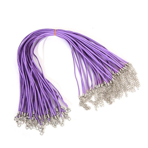 LICEWO Adjustable Clasp Suedes Rope Lightweight Velvets Cord Chain Lobster Clasp String Cord for Jewelry Necklace Making