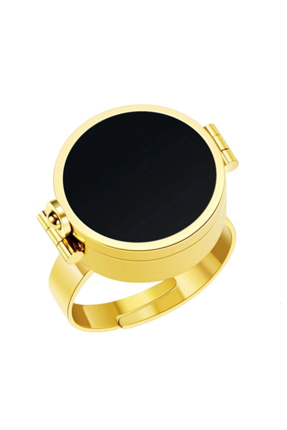 O Adjustable Finger Ring For Lip Balm Storage Portable Stainless Steel Accessory For Travel Daily Emergency Item Holder