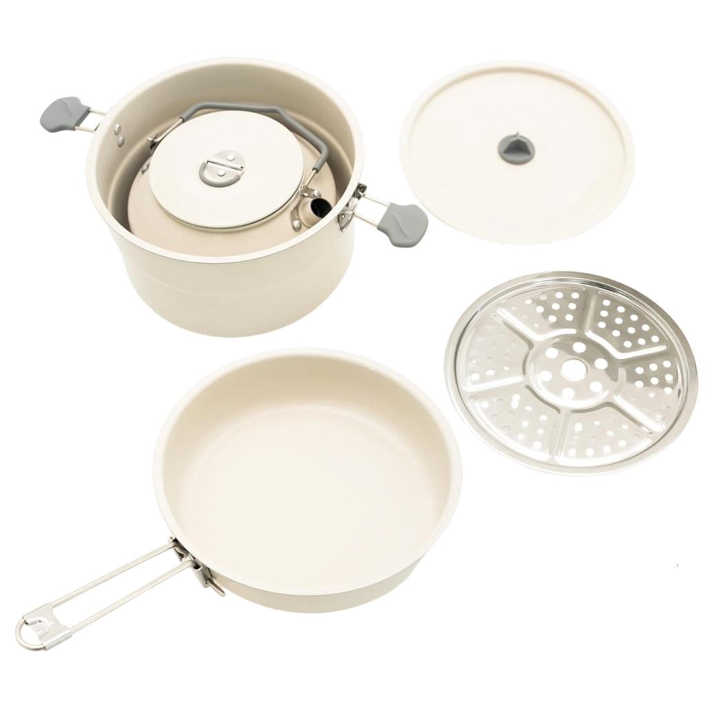 LICEWO Aluminum Camping Pots Cookware Hiking Pots Kettle Frying Pan Easy to Clean