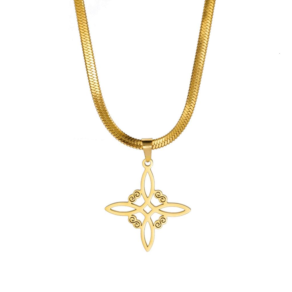 LICEWO Amulet Witch Knot Stainless Steel Chain Necklace for Women Drop ...