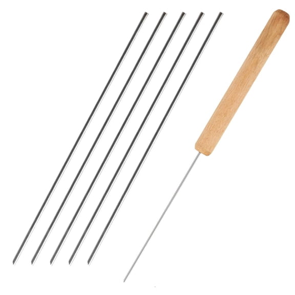 LICEWO Baitsing Needle Baits Threader with Wooden Handle for Comfortable Grip Enduring