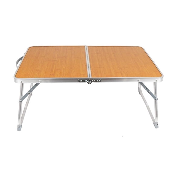 LICEWO Bamboos Desktop Folding Tables with Handle Portable Light Weight Picnics Desk