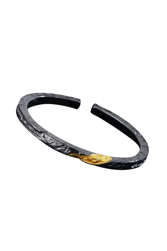 O Black Flame Pattern Adjustable Copper Bracelet Sturdy and Stylish for Casual or Formal Occasions Perfect Gift.