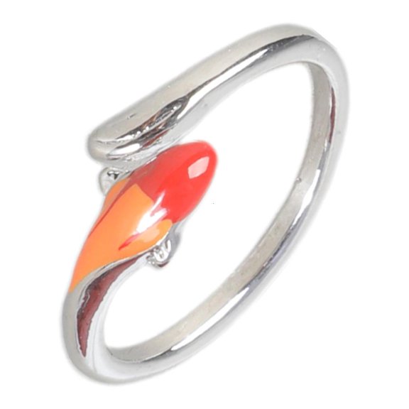 LICEWO Chic Chinese Style Rings Irregular Red Kois Fish Rings for Women Men Unique Ocean Themed Rings Stylish Jewelry