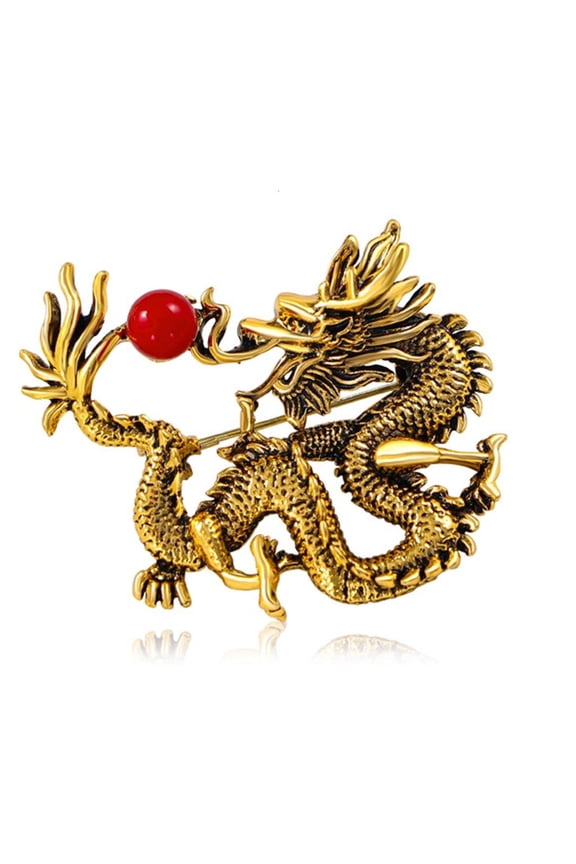 O Chinese Year Clothing Jewelry Brooch Pin Lapel Pin Metal Badge for Everyday Wear