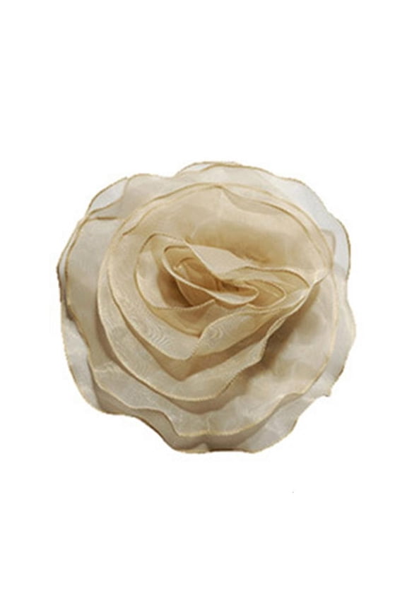 O Comfortable Chest Decoration Beautiful Fabric Flower Lapel Pin Delicate Brooch Jewelry for Work and Business