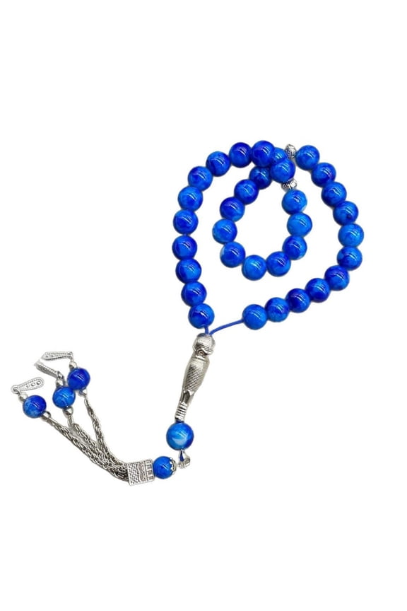 O Comfortable Lightweight Prayer Bead Glass Resin Buddhist Bracelet 33 Beads Spiritual Jewelry For Mindfulness Rituals